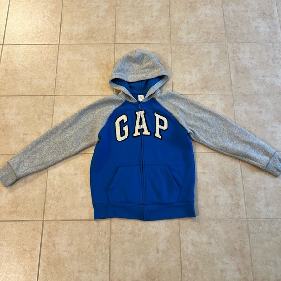 GAP Other - Boys 14/16 GAP Hoodie Zip Up Logo Sweatshirt Hoodie